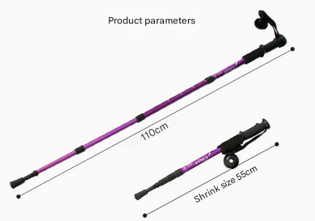 Silver 2-Pack Lightweight Trekking Poles 