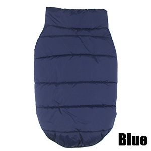 XS Navy Blue Premium Fleece-Lined Pet Winter Vest | Thickened Padded Dog and Cat Coat | Warm Windproof Outdoor Jacket