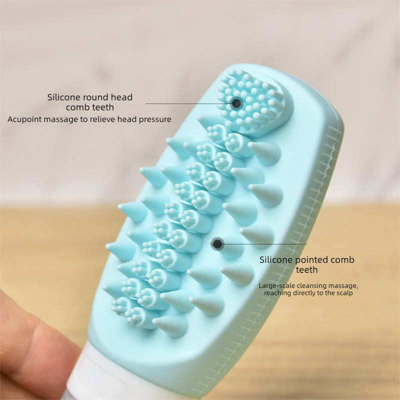 Yellow Travel Silicone Refillable Bottle Set – Multi-Functional Soft-Squeeze Dispenser with Built-in Brush (3-Pack)