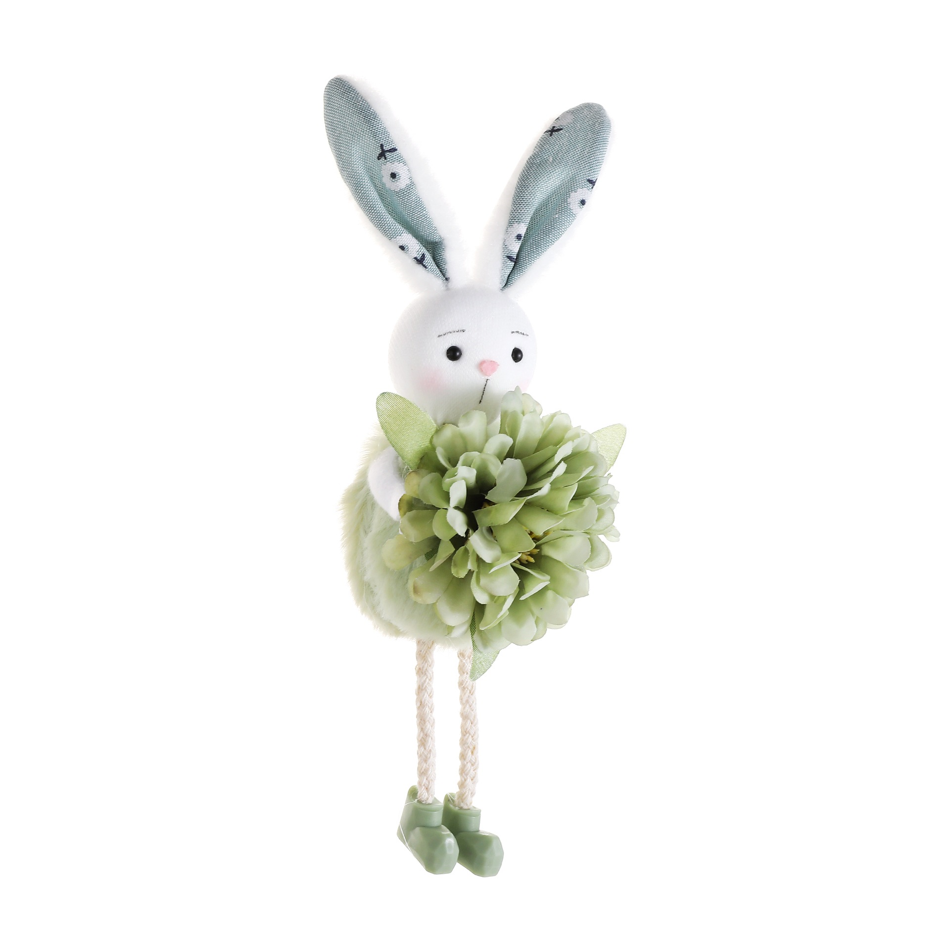 Green Easter Bunny Flower Hanging Decoration for Home