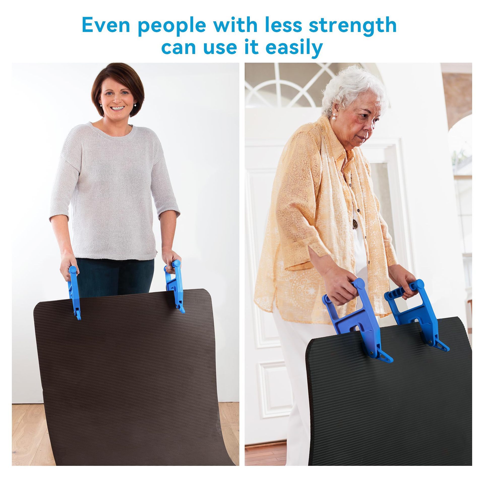 Blue Mat Lifter Handle Set of 2 – Lightweight Plastic Tool for Easy