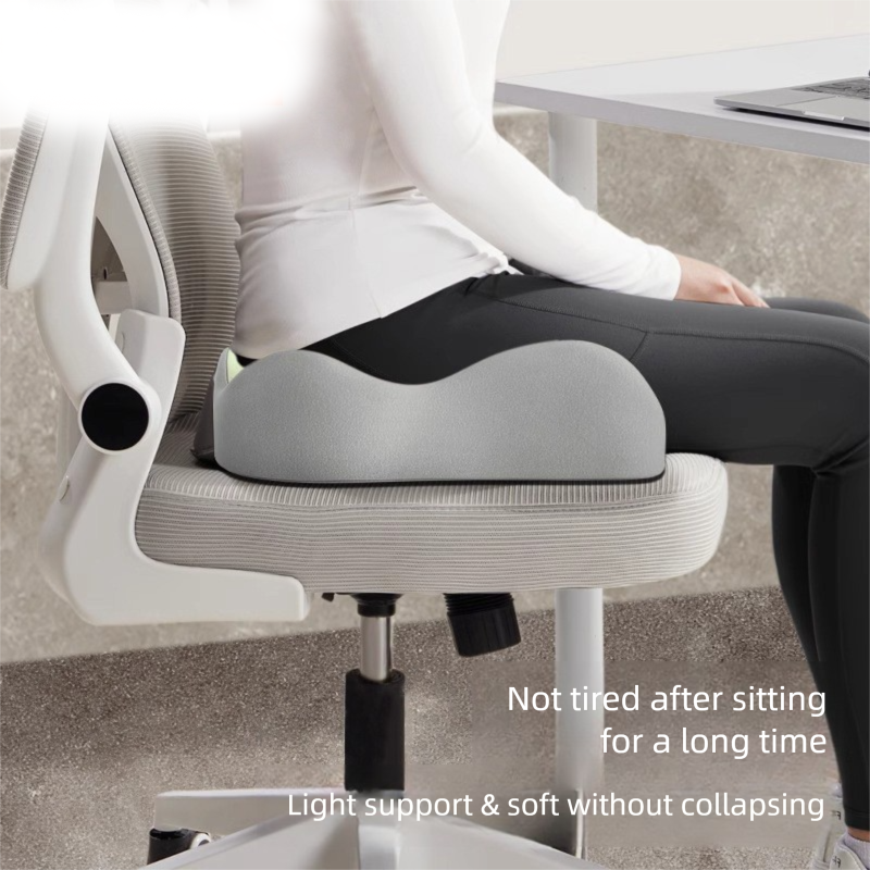 Green and grey two-tone Ergonomic Memory Foam Seat Cushion – Coccyx Relief for Office