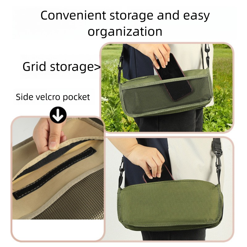Green Portable Folding Backpack Stool with Carrying Case – Compact