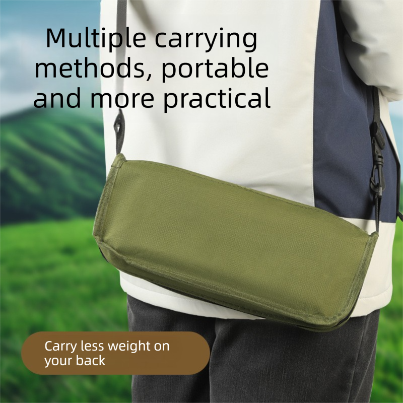 Green Portable Folding Backpack Stool with Carrying Case – Compact