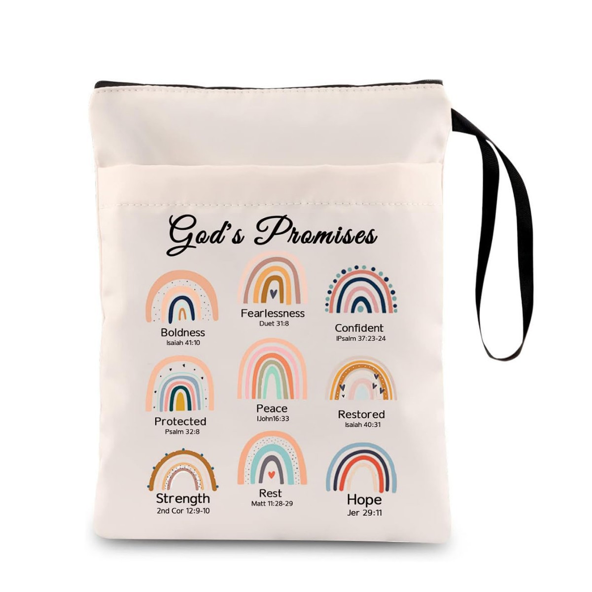 Rainbow Zippered Book Sleeve with Printed Design – Waterproof Protective Cover for Books Rainbow Zippered Book Sleeve with Printed Design – Waterproof Protective Cover for Books