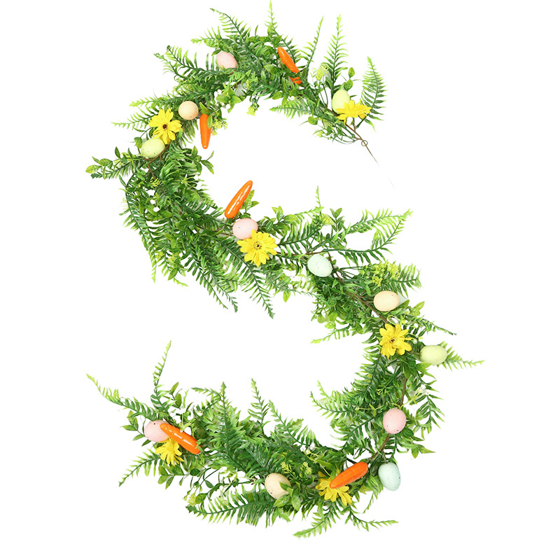 Easter Artificial Garland – 200cm Decorative Vine with Eggs