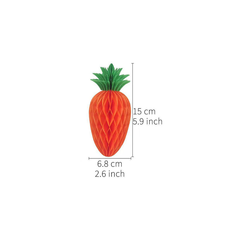 Easter Carrot Honeycomb Decorations – 10-Piece Set of 15cm Paper Carrots