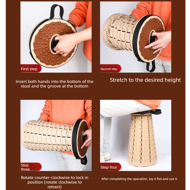 Adjustable Folding Stool – Portable