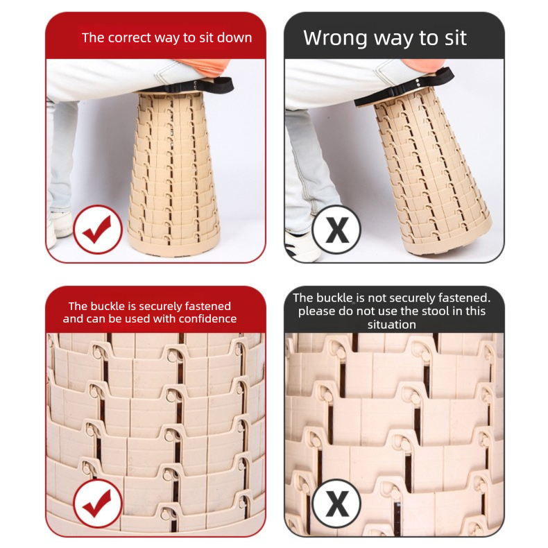 Adjustable Folding Stool – Portable