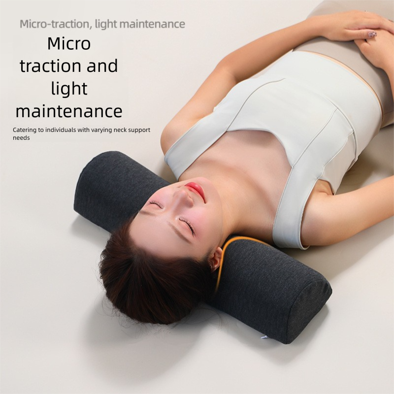 Pink Cervical Support Pillow – Memory Foam Core with Ergonomic Design for Neck Pain Relief and Deep Sleep(Ice Silk Style)