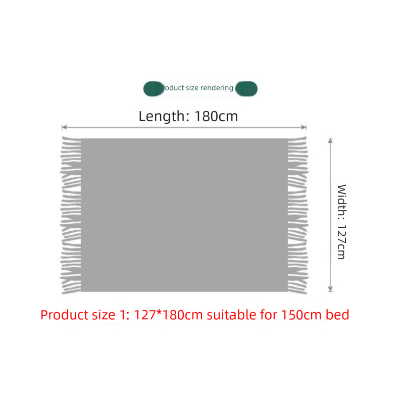 Beige Nordic Minimalist Knit Throw Blanket – 127×180cm Lightweight