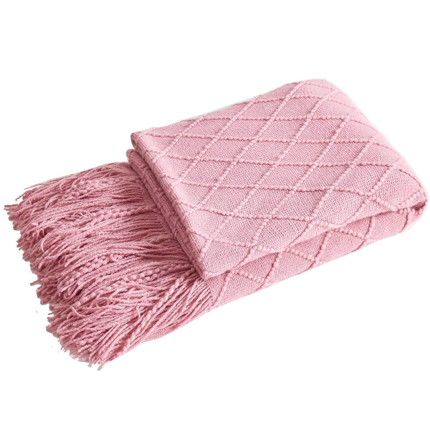 Pink Nordic Minimalist Knit Throw Blanket – 127×180cm Lightweight Pink Nordic Minimalist Knit Throw Blanket – 127×180cm Lightweight