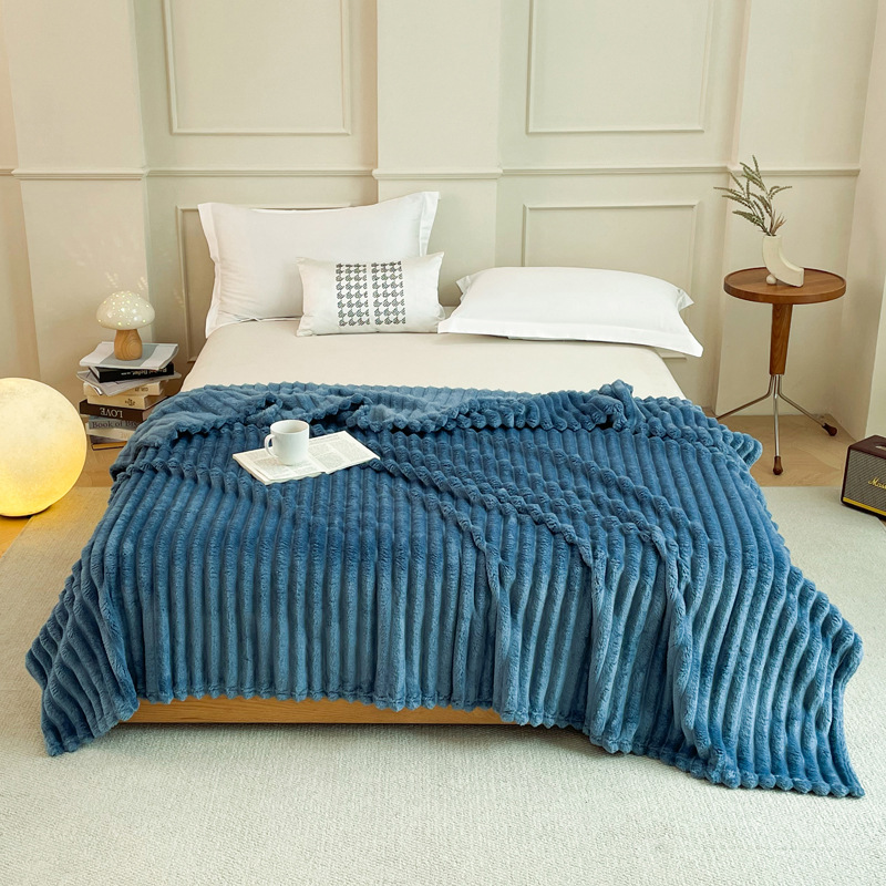 Dark Blue 230 x 200 CM Ultra-Soft Faux Rabbit Fur Plush Sofa Cushion & Bedding Blanket - Luxury Double-Sided Thickened Winter Fleece Dark Blue 230 x 200 CM Ultra-Soft Faux Rabbit Fur Plush Sofa Cushion & Bedding Blanket - Luxury Double-Sided Thickened Winter Fleece