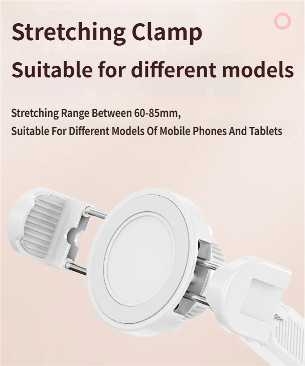2-in-1 White Soft Plush Pillow Base & Tablet Holder - 3-Axis 180° Rotation