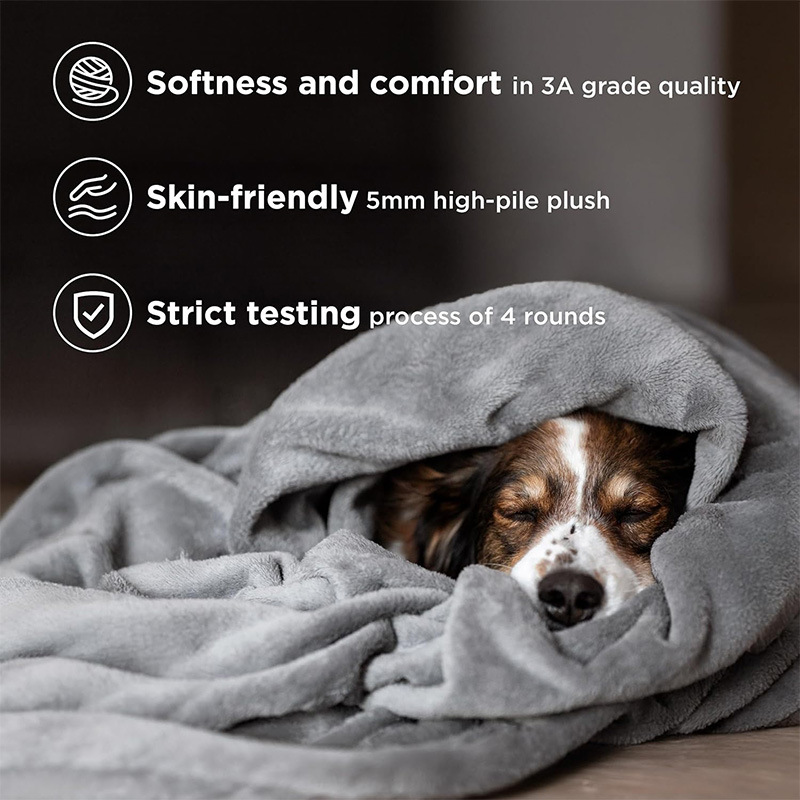 Premium Soft Flannel Fleece Blanket (Extra Large 200 x 230 CM) - Lightweight Plush Throw for Sofa