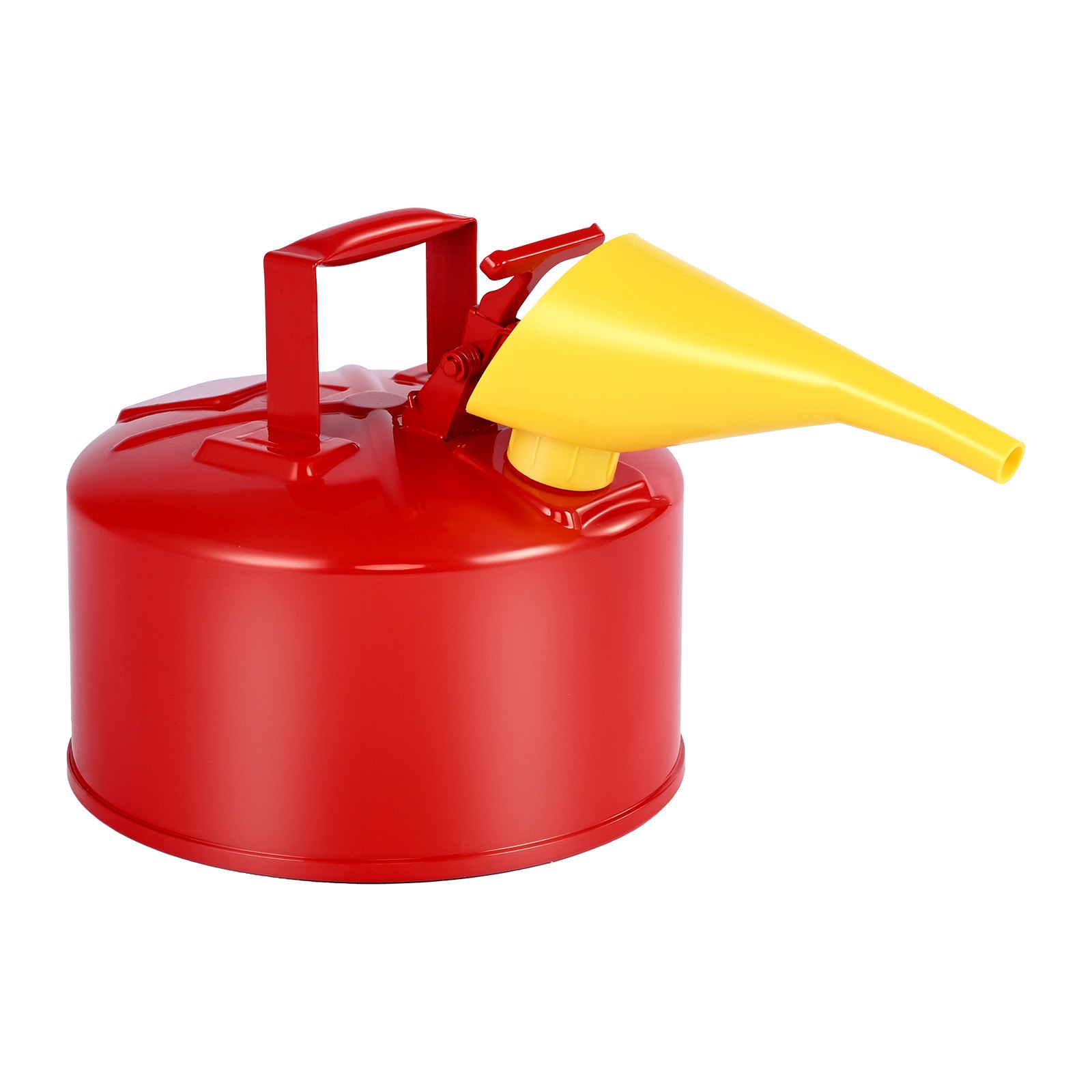 Safety Gas Can, 9.5 L Type I Red Safety Can for Gasoline with Stainless Steel Flame Arrester, Self-Closing Lid, and PE Funnel, Carbon Steel Flammable Storage Container with Ergonomic Handle
