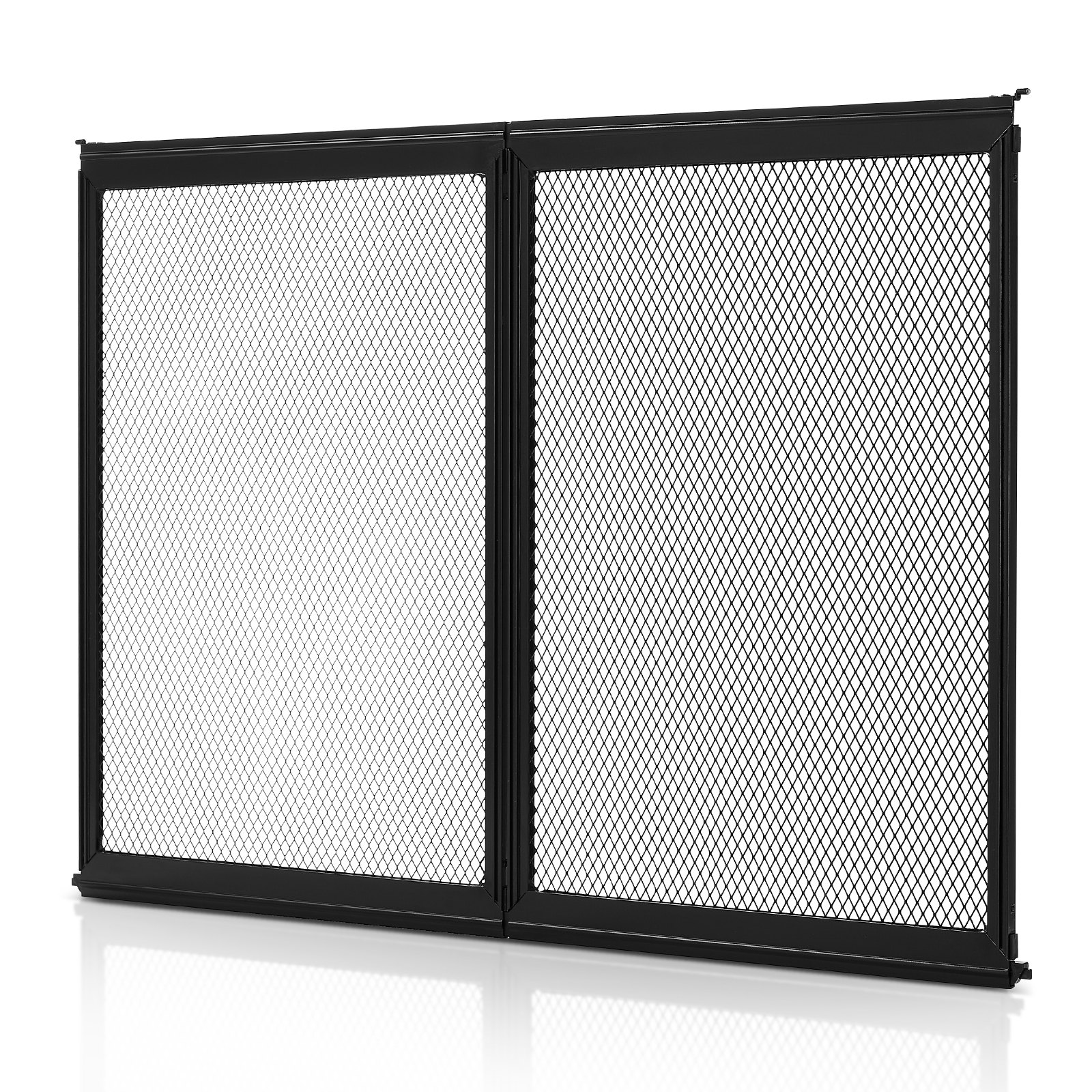 RV Screen Door Protector, 673.1 x 508 mm Door Grille, Easy to Install and Disassemble, Reinforced Breathable Protective Mesh, Aluminum Alloy Camper RV Entry Protector for Pet Protection, Black