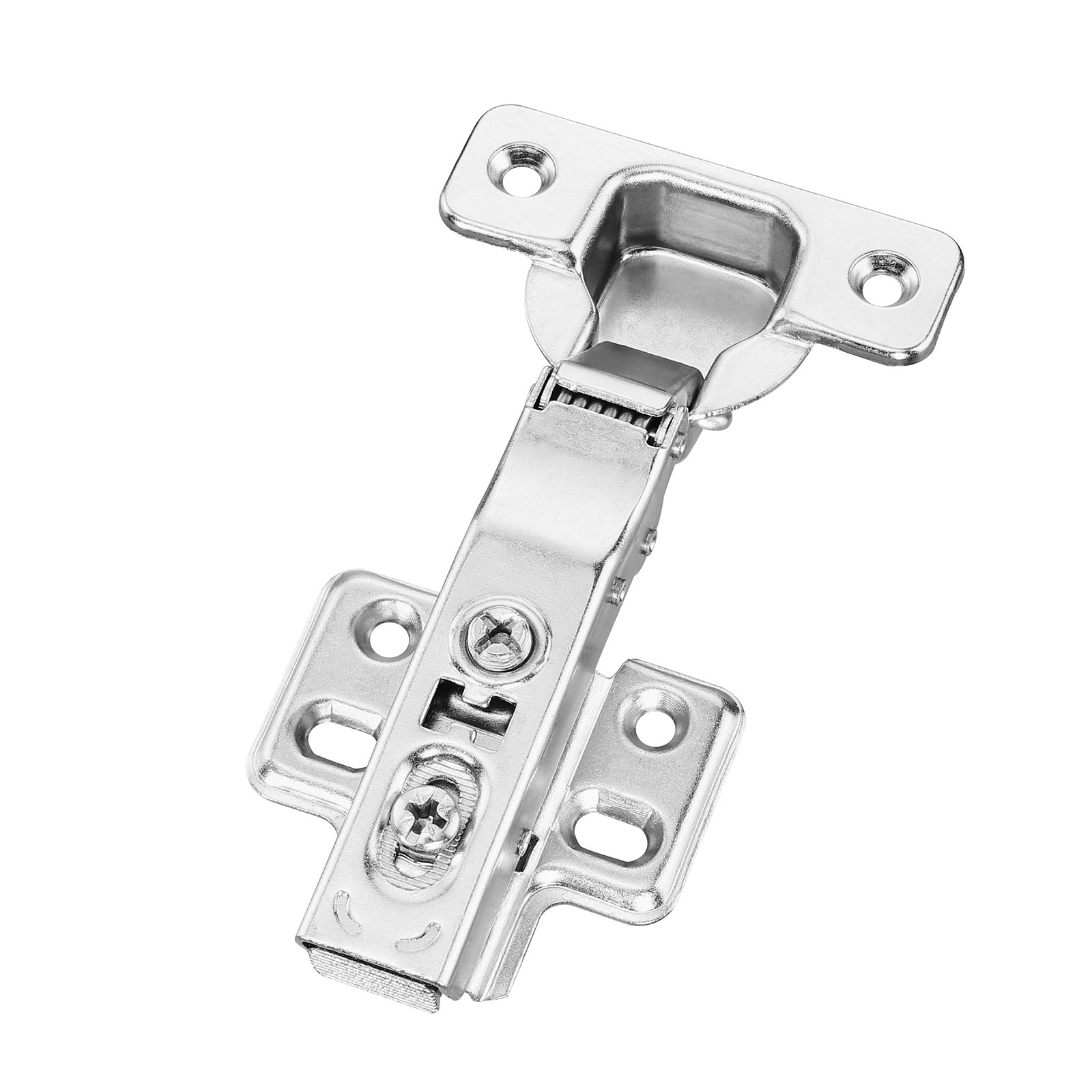 Cabinet Hinges, 60 Packs Full Overlay Kitchen Cabinet Door Hinges, 100 Degree Opening Angel Soft Close Concealed Cupboard Hinges for Frameless Cabinet Type, with Mounting Screws