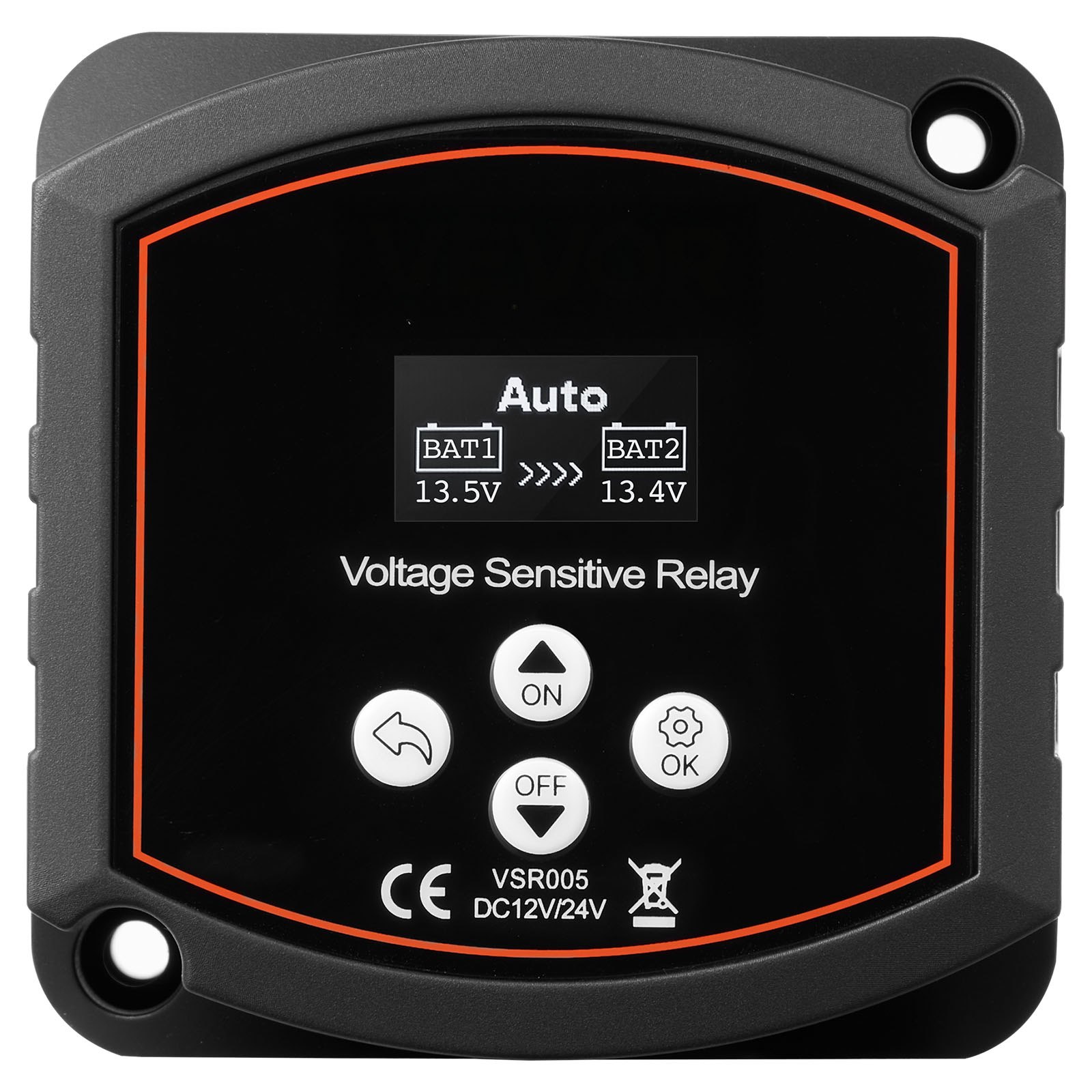 Dual Battery Isolator, 12V 300 Amp, Manual and Automatic VSR Voltage Sensitive Relay with LCD Screen, Smart Battery Isolator for Lithium & Lead-Acid Batteries, for Car Truck RV UTV ATV Boat