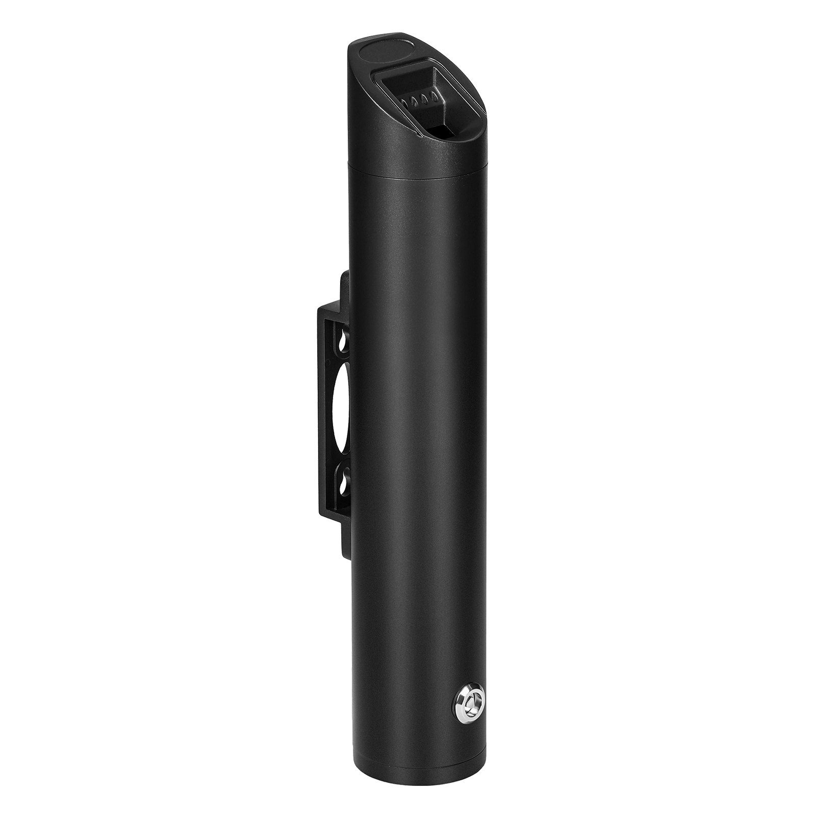 Cigarette Butt Receptacle, Stainless Steel Cylinder Cigarette Butt Container, Wall Mounted and Weatherproof Outdoor Cigarette Butt Disposal for Garden, Office, Restaurant, Hotel, Bar, Black