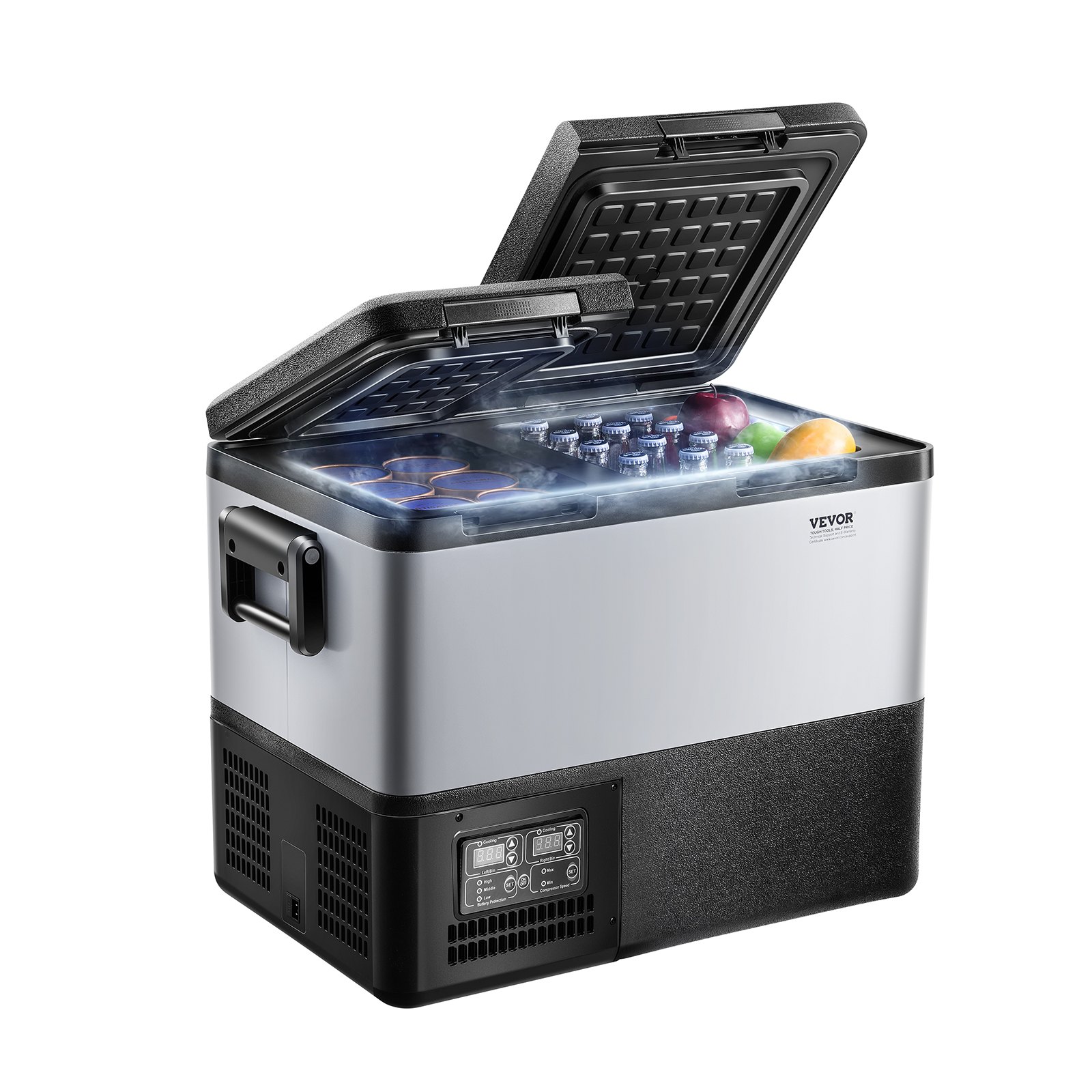 Portable Car Refrigerator Freezer Compressor 35L Dual Zone for Car Home