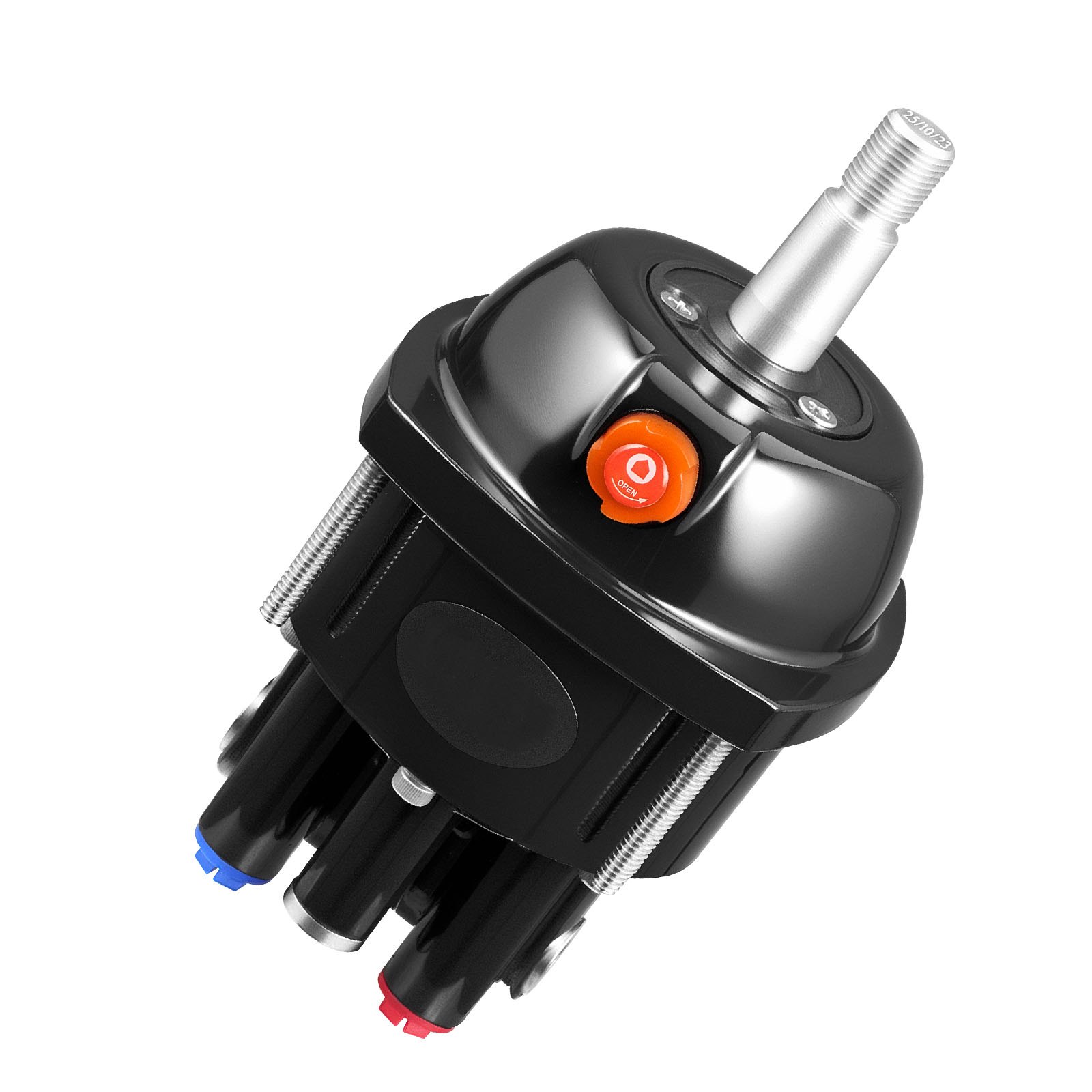 Hydraulic Steering Kit, 90 HP, Marine Boat Hydraulic Steering System, with 6.9 MPa/1000 psi Helm Pump, Two-Way Lock Cylinder, and 6 m High-Strength Hoses, for Single Station, Single-Engine Use