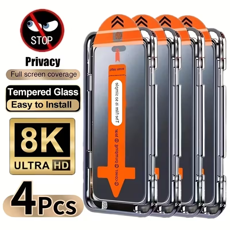 iPhone 14 Plus - 4-pack full-screen privacy tempered glass protective film