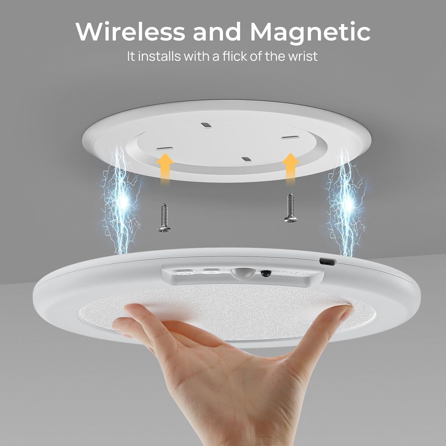 Rechargeable Motion Sensor Ceiling Light with Remote