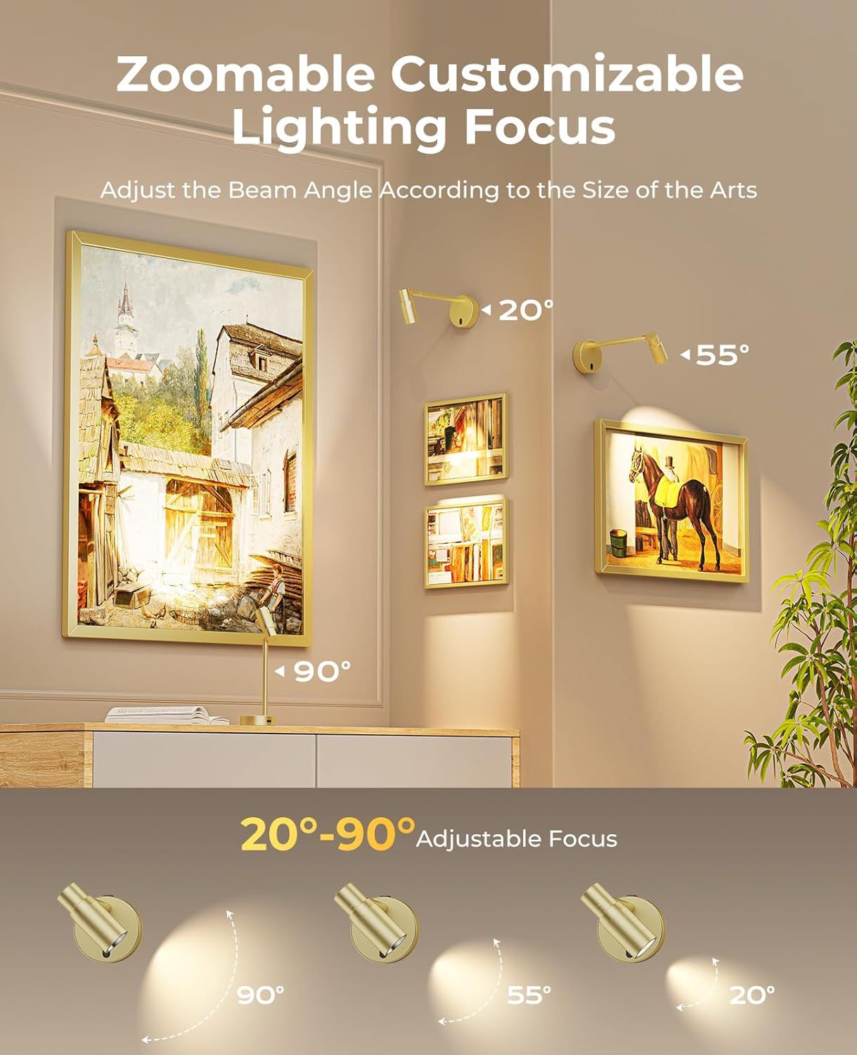 Zoomable Picture Light for Wall