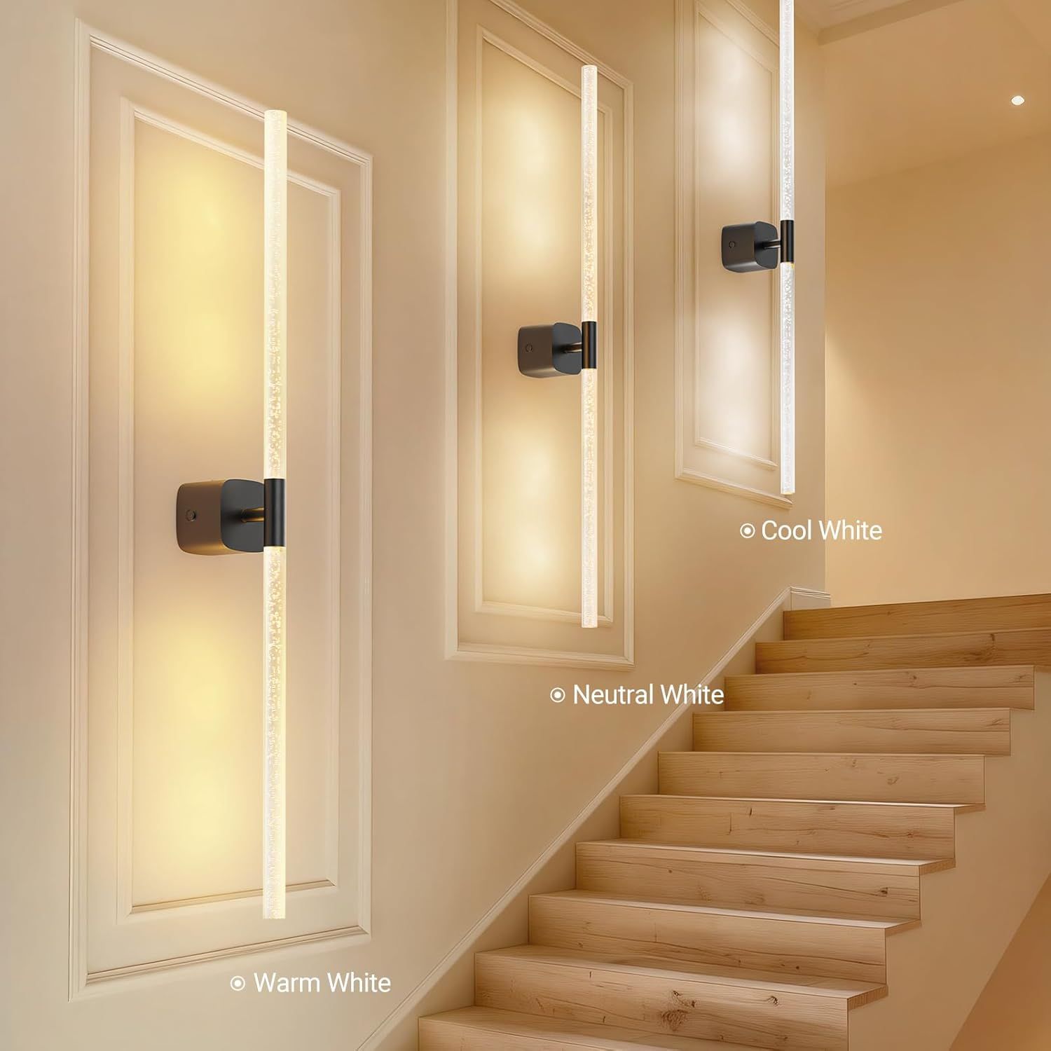 Black Battery Operated Wall Sconce Set of 2