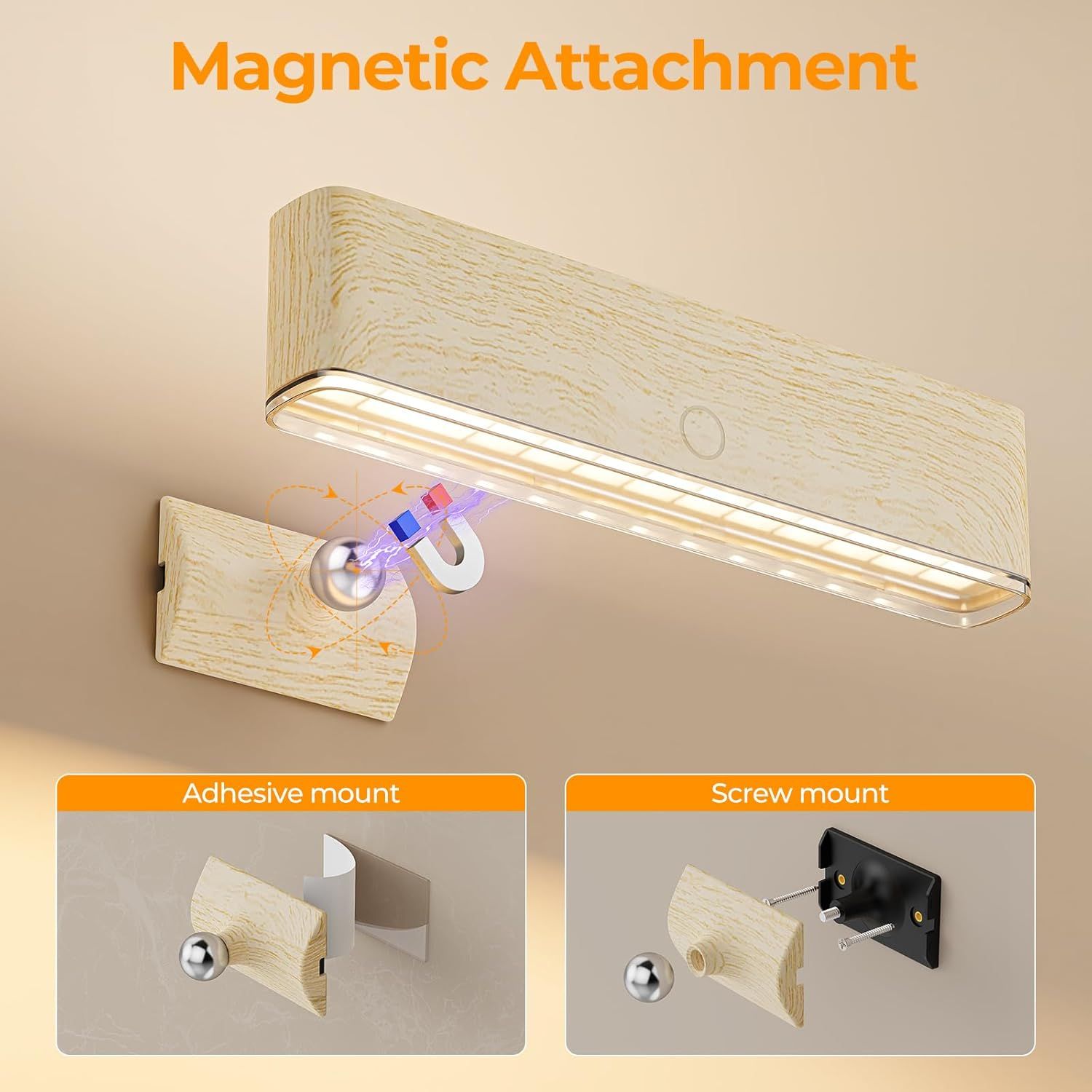 Magnetic Wireless Battery Operated Wall Sconce
