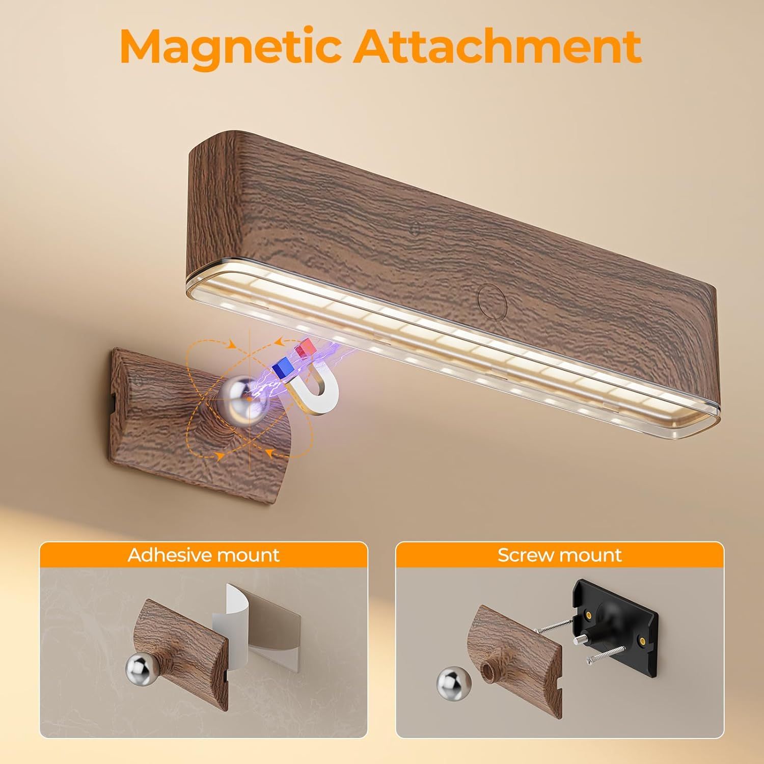Magnetic Wireless Battery Operated Wall Sconce