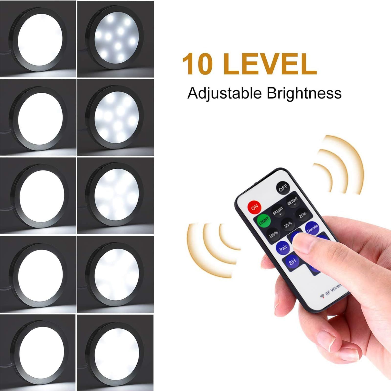 3 Pack Round Display 240V LED Puck Lights