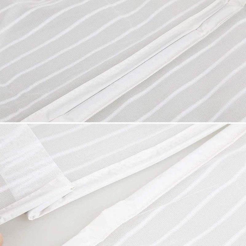 Magnetic Door Screens - 90x210 cm Self-Closing - High-Density Insect Mesh - No Drilling Required - White