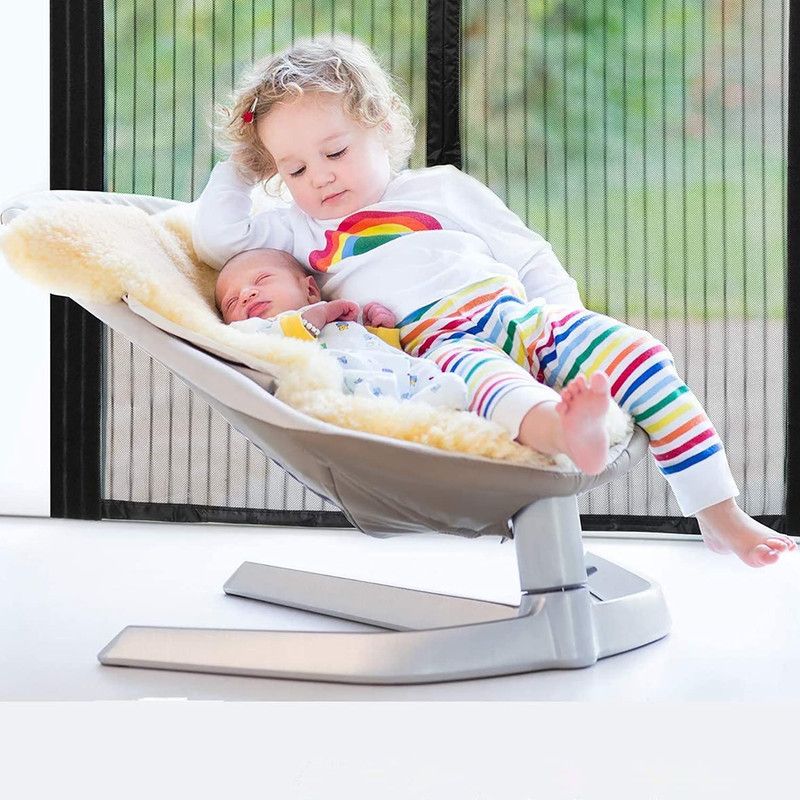 Magnetic Door Screens - 80x210 cm Self-closing - High-Density Insect Screen - No Drilling Required - Grey