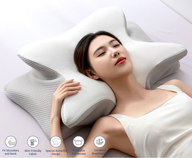 Ice Silk Butterfly-Shaped Memory Foam Pillow