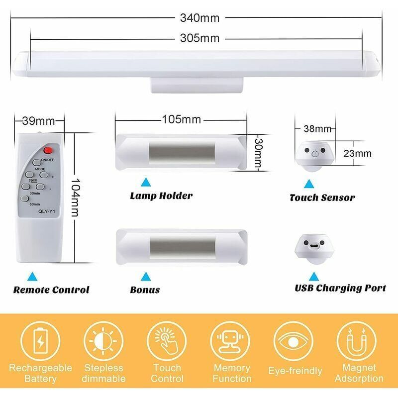 Dimmable LED Cupboard Lamp with Remote Control