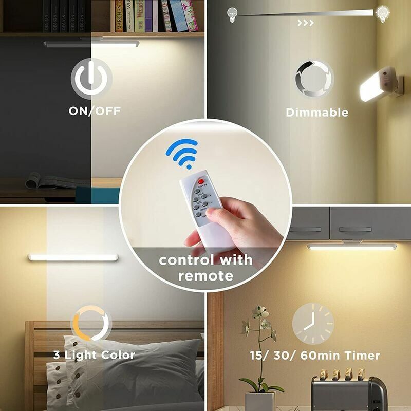 Dimmable LED Cupboard Lamp with Remote Control