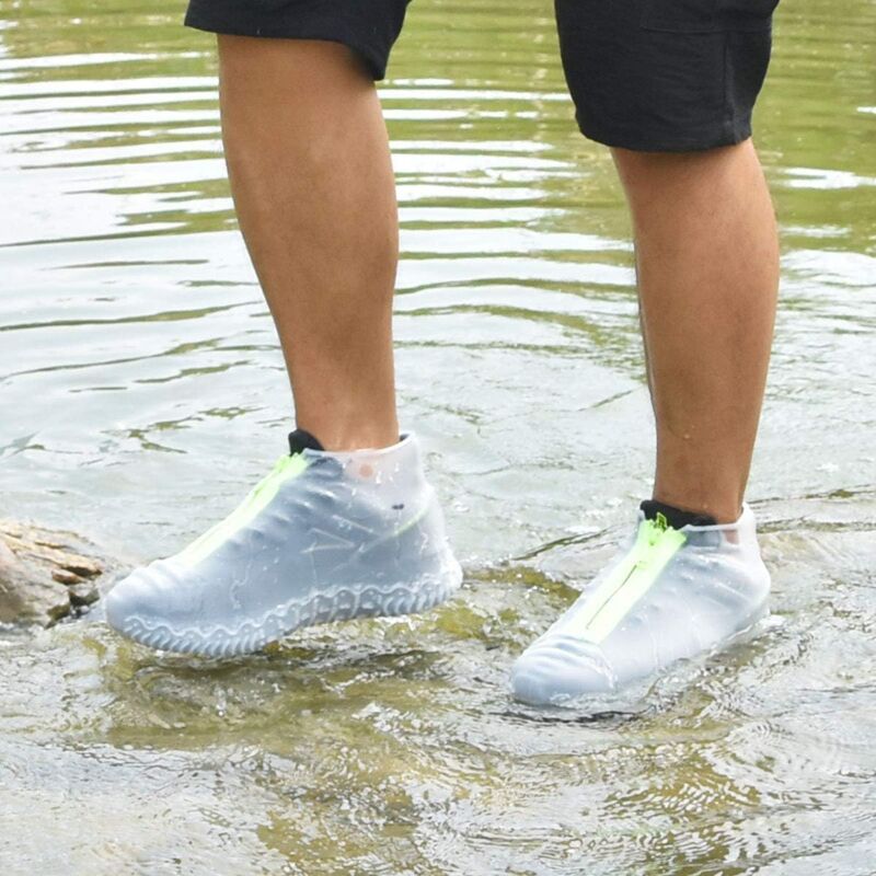 Reusable Silicone Shoe Covers with Non Slip Reinforced Sole