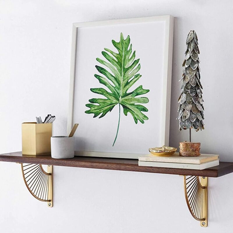 2 Pack Floating Metal Shelf Brackets