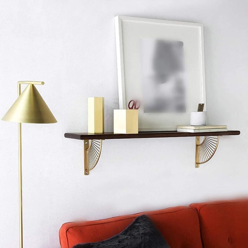 2 Pack Floating Metal Shelf Brackets