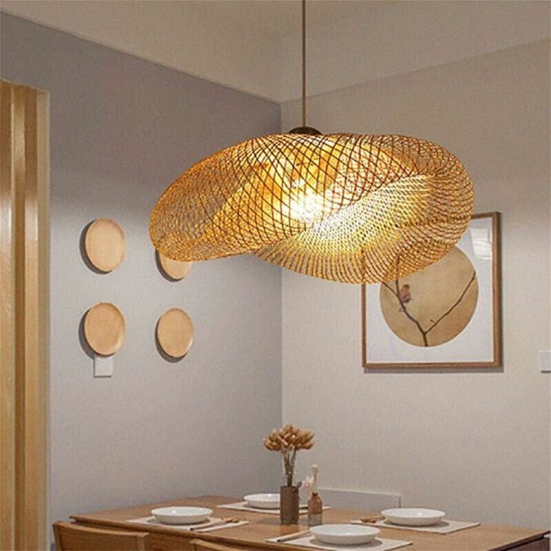 Wicker Hanging Lamp with E27 Base