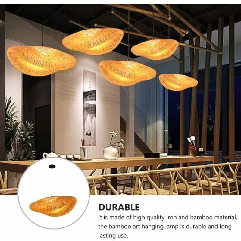 Wicker Hanging Lamp with E27 Base