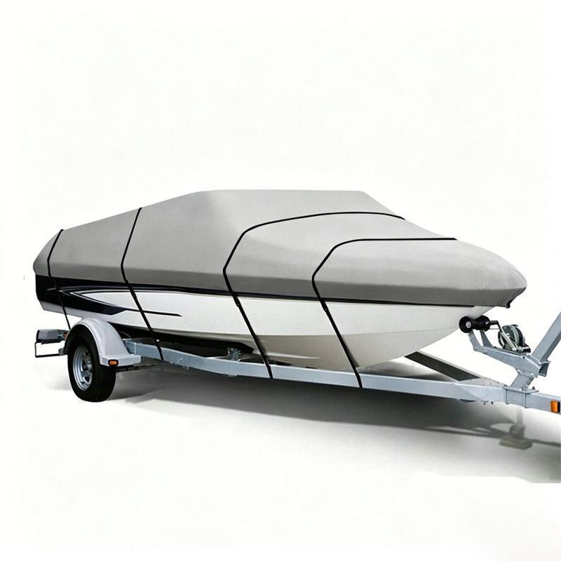 11-13FT：420cm*270cm Boat Cover Trailerable Marine Grade 210D grey
