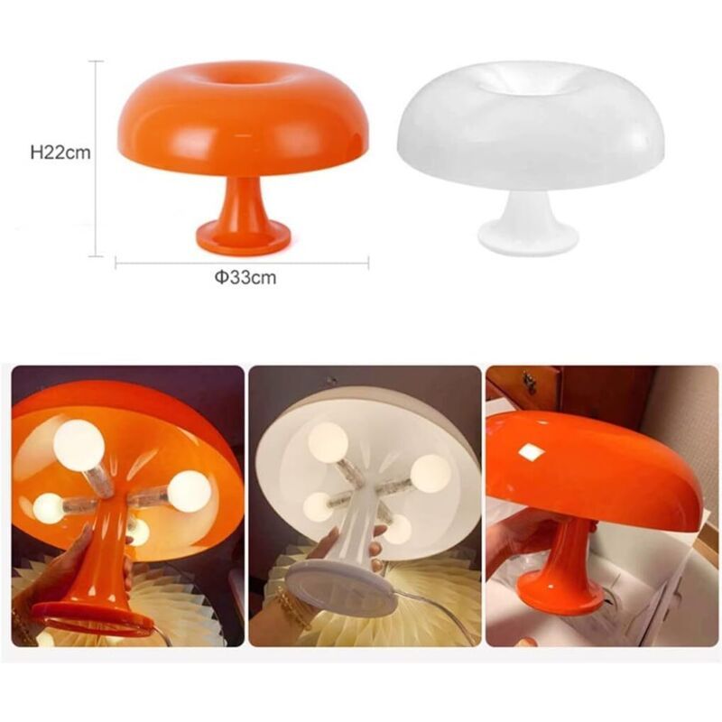 Mushroom Table Lamp LED Room Decoration Orange