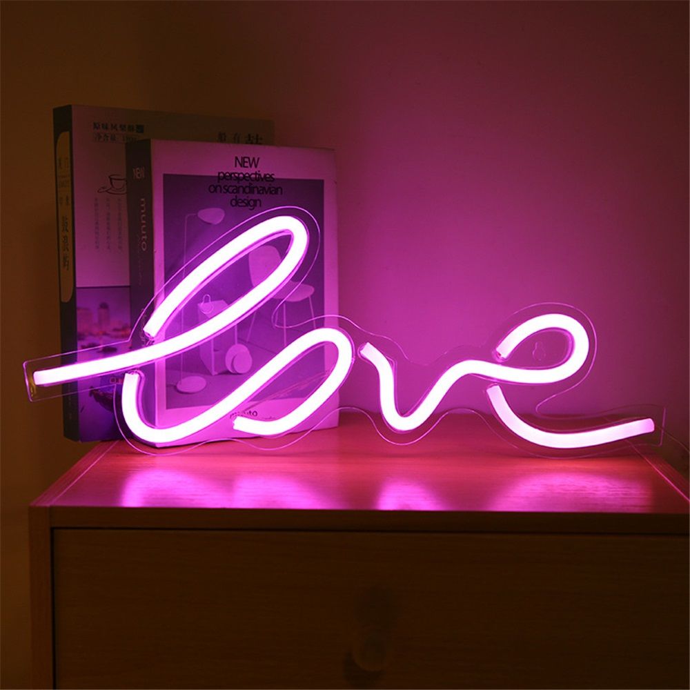LED Neon Pink “Love” Wall Sign For Cool Light LED Neon Pink “Love” Wall Sign For Cool Light