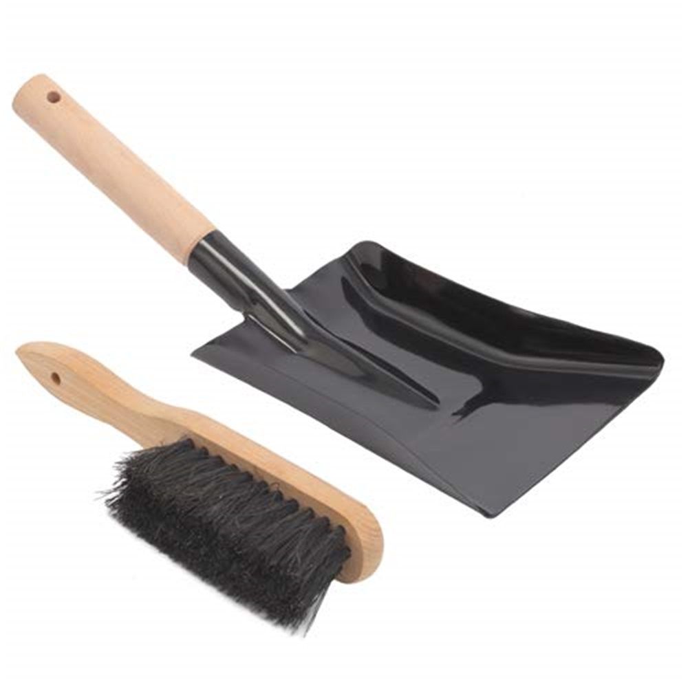 Hearth Tidy Set, Fireplace Shovel and Brush, Fireplace Tool Set, Metal Brush Pan Set, Fireplace Tools, Firepit Tools