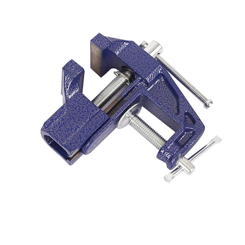 Mini Table Clamp,Small Bench Vice, Upgraded cast steel manufacturing Jewelers Hobby Clamps Craft Repair Tool Portable Work Bench Vise（ 60 blue,）
