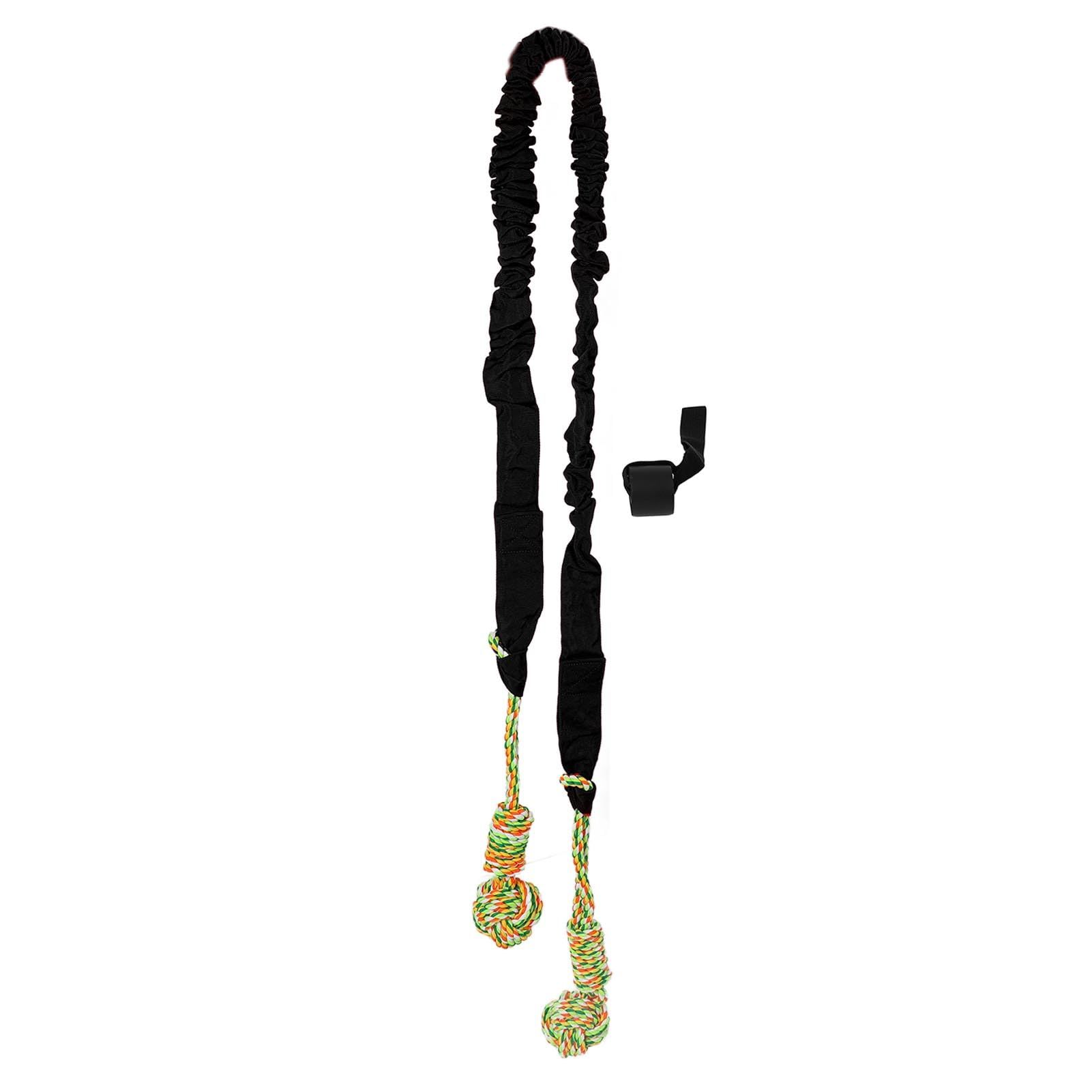 Tug of War Dog Toy for Pitbull Medium to Large Dogs, Indoor Outdoor Use Bungee Hanging Exercise Ropes Muscle Builder Interactive Toys black (Door Hanging Style)