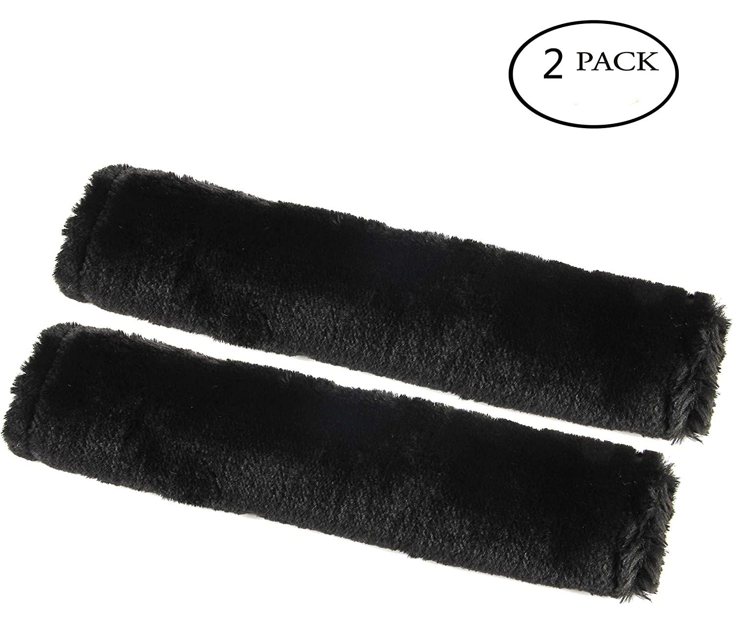 Belt Cover, Ultra-Soft & Durability,Thick Seat Belt Pads, Universal Fit for Car, Truck, SUV 2Pack (black)